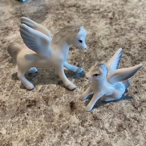 2 Mini Porcelain Pegasus